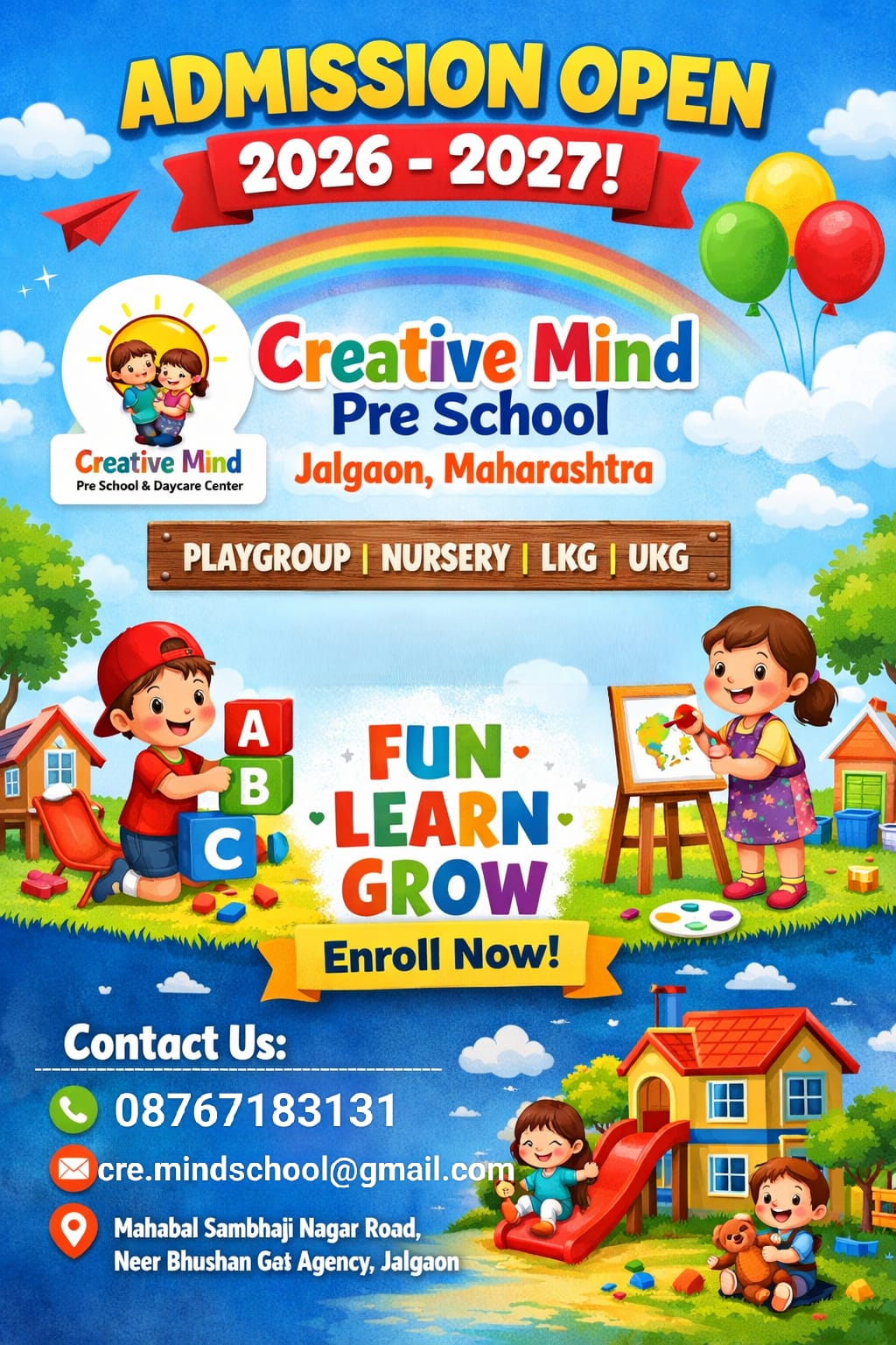 Admissions open - Children: Growing Together