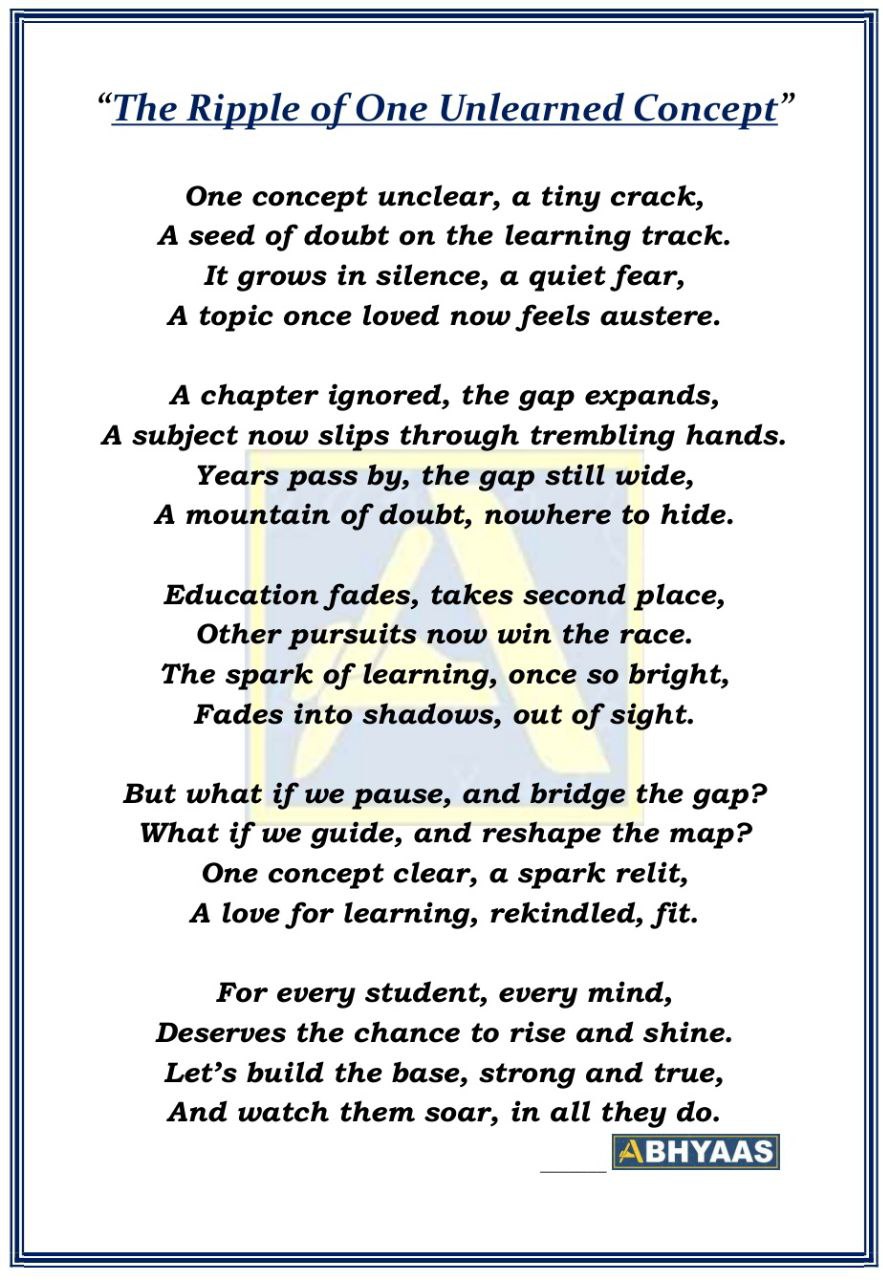 Poem from ABHYAAS